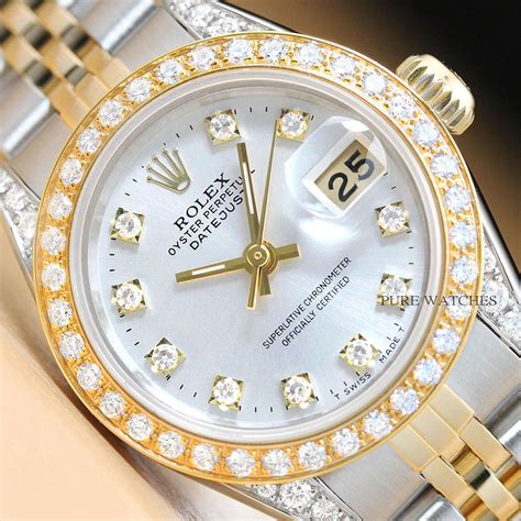 18 k quartz rolex factory diamond bezel|rolex diamond set bracelet.